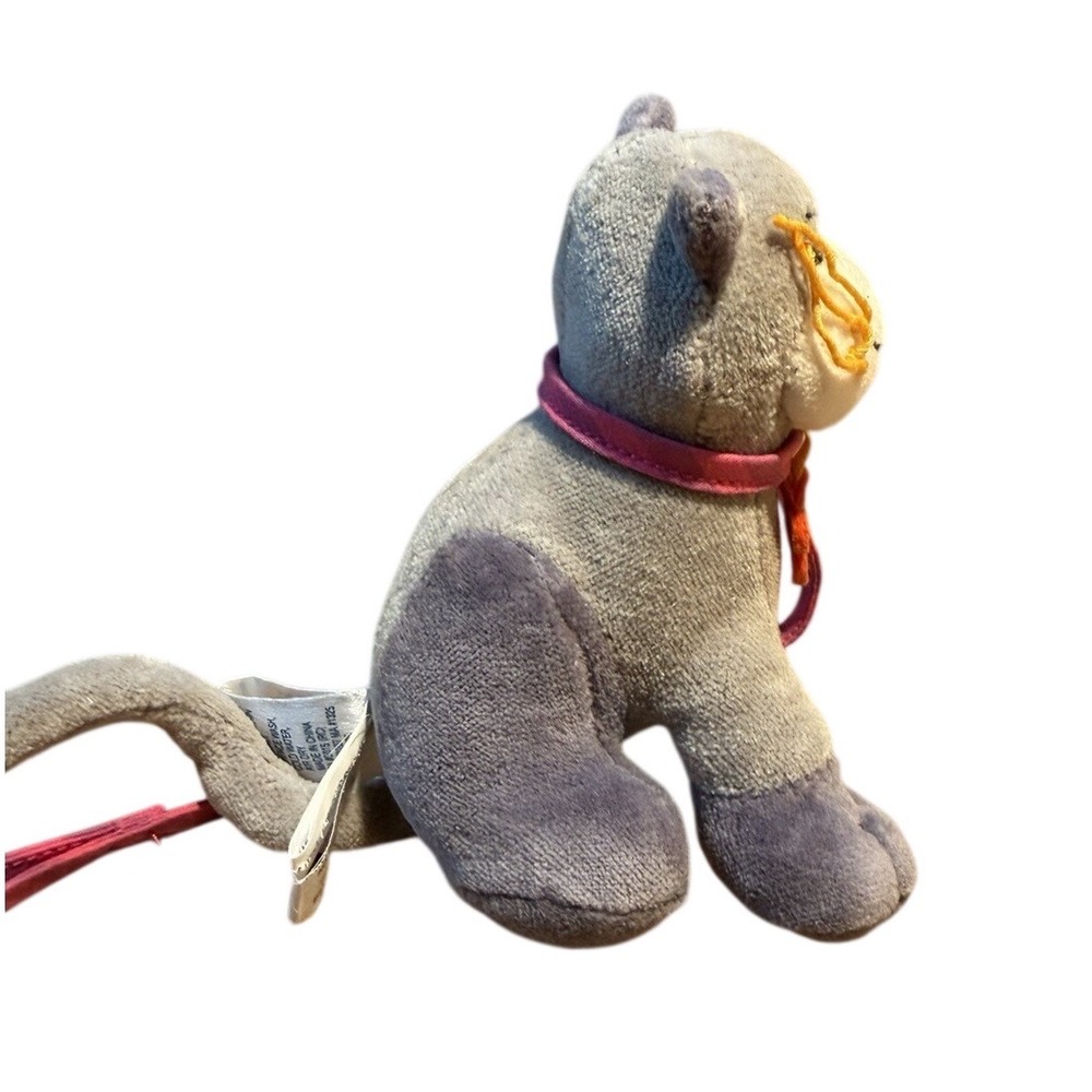 2000 Groovy Girls CAT Manhattan Toy Tiny 3.5 inches Gray with Pink Leash Flower - Picture 4 of 6